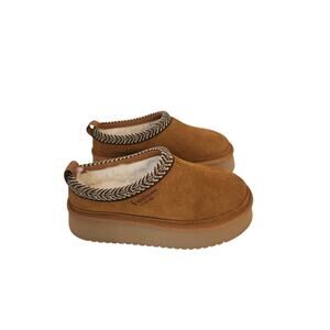 New Koolaburra by UGG Womens Burree Platform Chestnut Brown 6